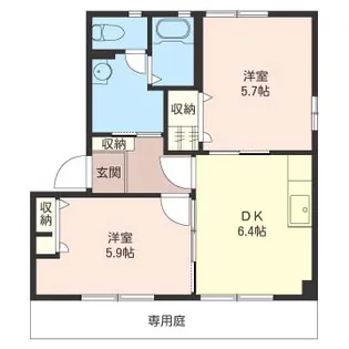 レスポワ-ル2004  G棟【1階】の間取り