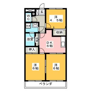 ロイヤルリバー98【2階】の間取り