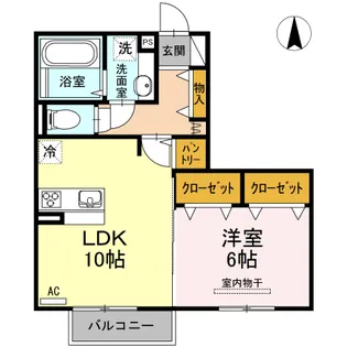 ロイジェントパークス広野c【2階】の間取り
