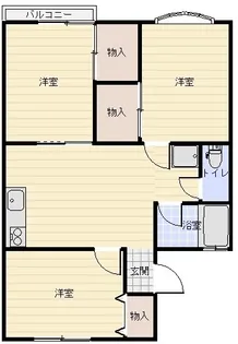 フローリッシュC棟【1階】の間取り