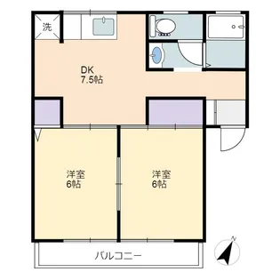 ドエル貝原【1階】の間取り