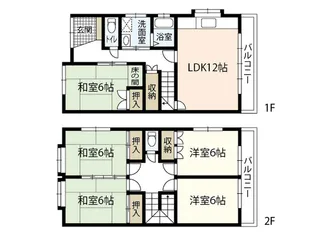 広島県広島市南区向洋大原町【一戸建】の間取り