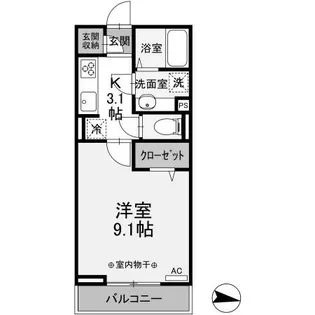 サントリー二【3階】の間取り