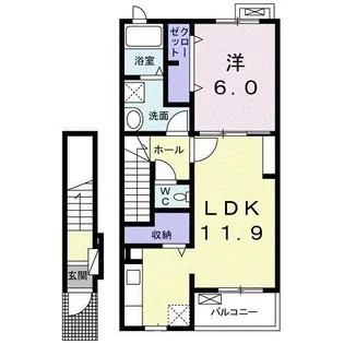 ビオーラ喜沢II【2階】の間取り
