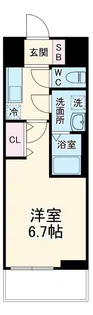 ケイディーエックスレジデンス原木中山【8階】の間取り