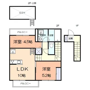 神奈川県横浜市都筑区大棚町【アパート】の間取り