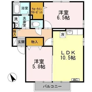 セジュール・モア【2階】の間取り