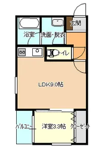 ベレーザ天明町【3階】の間取り