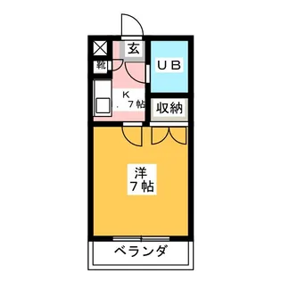 コスモ西早稲田【1階】の間取り