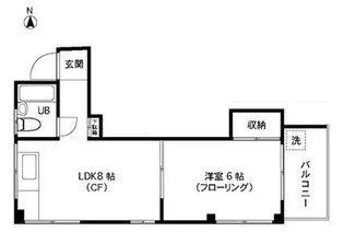 コーポ越路【2階】の間取り