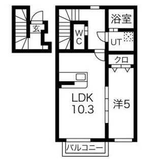 Aldebaran(アルデバラン)【2階】の間取り