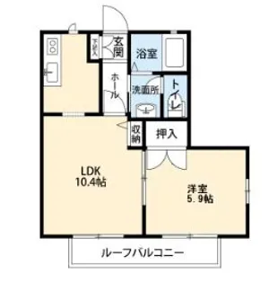 アトリエユキA棟【2階】の間取り