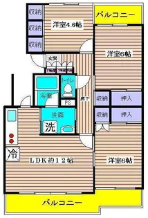 三郎山ハイツ【3階】の間取り