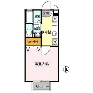 サウス・グリシーヌ【1階】の間取り