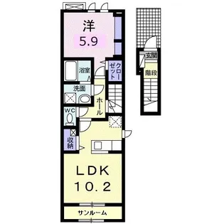 メゾン・ド・クレストI【2階】の間取り