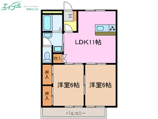 シェルブール【1階】の間取り