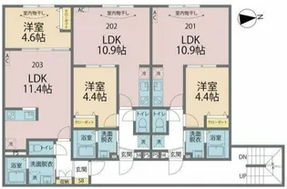 カインドネス八王子元横山町【2階】の間取り
