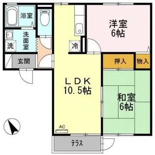 スターライト中央 A棟【2階】の間取り