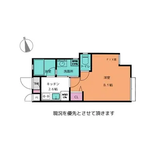 アフェット稲毛6【1階】の間取り