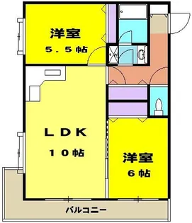 サンパレス鷹匠【7階】の間取り
