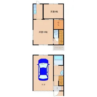 Garage Base AMI Liberty(ガレージ ベース アミ【2階】の間取り