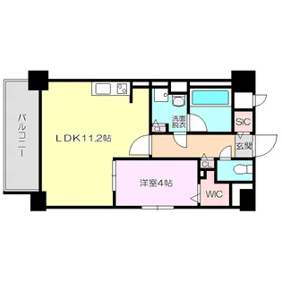 ルシア新大阪【4階】の間取り