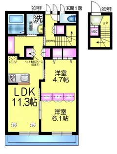 グレイス勝田台 西棟の間取り