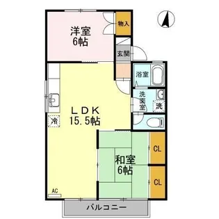 セジュール玉木 D【1階】の間取り