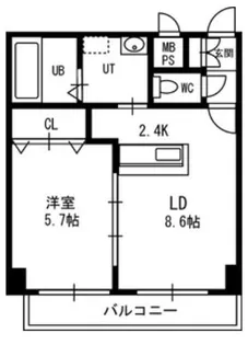 レゾ札幌【9階】の間取り