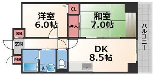 アドバンス渋川【7階】の間取り