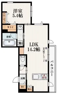 ヴィラ代沢【2階】の間取り