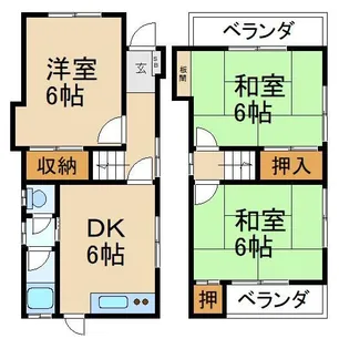 大阪府枚方市田口1【一戸建】の間取り