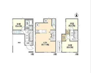 東京都大田区新蒲田3【一戸建】の間取り