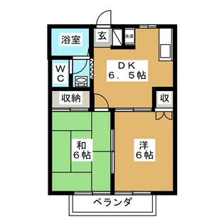 ファミーユ田園【1階】の間取り