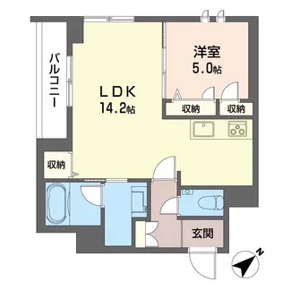 プルームレジデンス溝の口【2階】の間取り