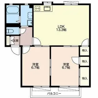 ラカーサ C【2階】の間取り