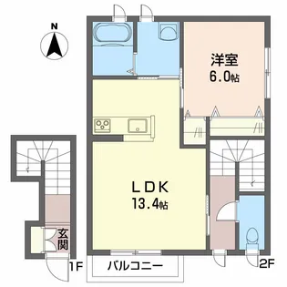 パインヴィレッジ【2階】の間取り