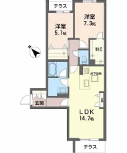 シャーメゾン ルポア【1階】の間取り