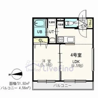 F・WORKS suishamachi【3階】の間取り