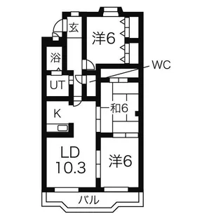 愛知県東海市加木屋町栗見坂【マンション】の間取り