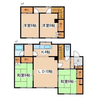 北海道釧路市桜ケ岡6【一戸建】の間取り