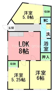 アールズコート【1階】の間取り