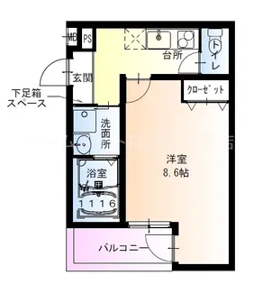フジパレス若江岩田南【1階】の間取り