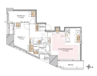 ブランシエスタ白山【5階】の間取り