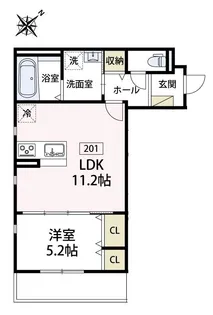 カーサ・ルピナス【2階】の間取り