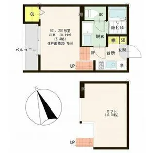 ハーモニーテラス東照宮IV【2階】の間取り