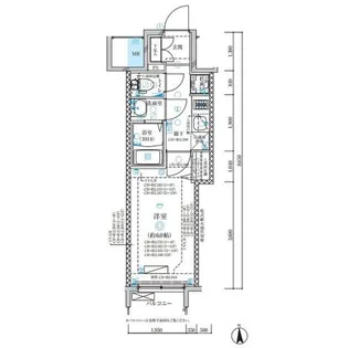 ディアレイシャス名古屋中村公園【10階】の間取り