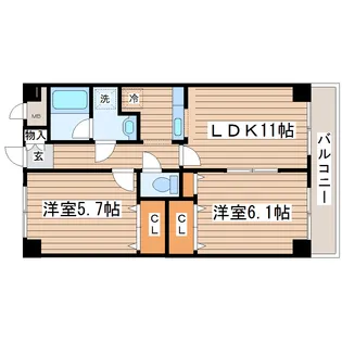 グレース高橋D【3階】の間取り