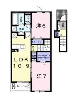 ジャルダンA【2階】の間取り