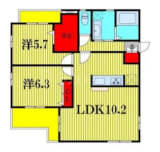 アール・イグレク【2階】の間取り